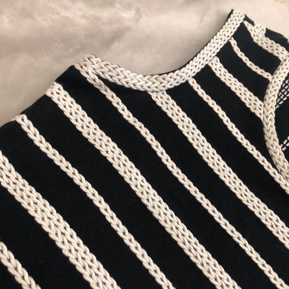 Max Studio Dress Black/Cream Knit Lines - Medium - Picture 6 of 13